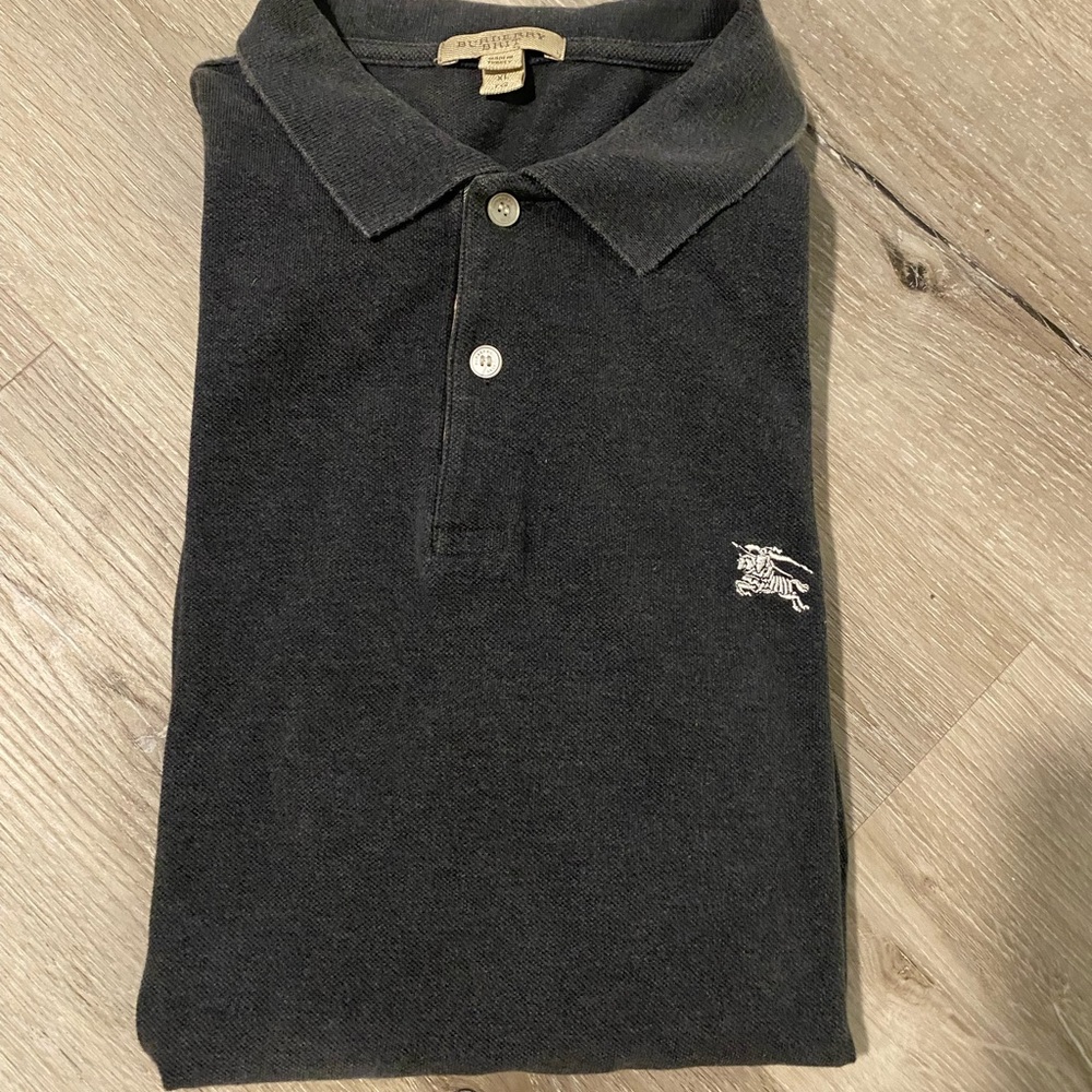 Burberry Pique Polo (Gray)